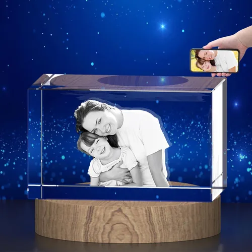 Miniatura 2 de Foto de cristal 3D, regalos personalizados para mujeres, ella, esposa, hombres, mamá, marido, gran regalo personalizado con tu propia foto, Paisaje