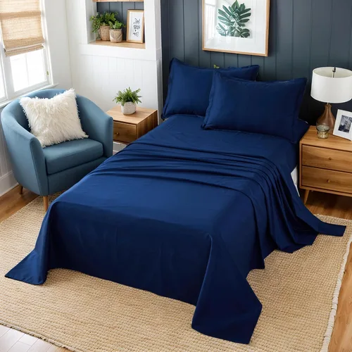 Miniatura 11 de Brandream Juego de ropa de cama para niños, tamaño matrimonial, juego de sábanas para niñas, color rosa, 4 piezas, color sólido, suave