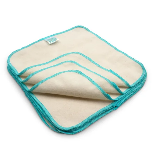Miniatura 2 de Bumkins Toallitas reutilizables de franela para bebé, 12 unidades, naturales
