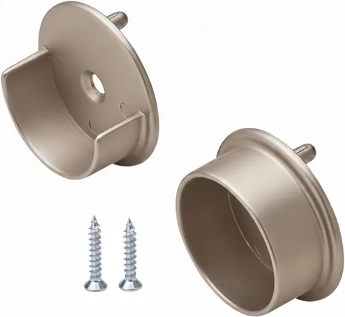 Miniatura 8 de 1 par para soportes de extremo de tubo de armario de 1 5/16" de diámetro (cromo pulido)
