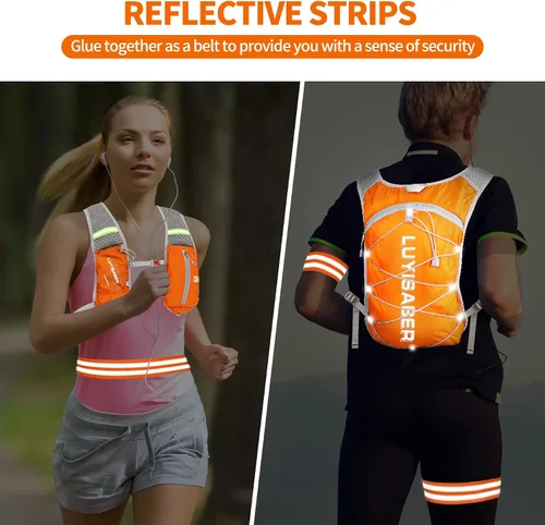Miniatura 5 de Desoto Mochila de hidratación, chaleco ligero para correr y ciclismo para senderismo, escalada y campamento