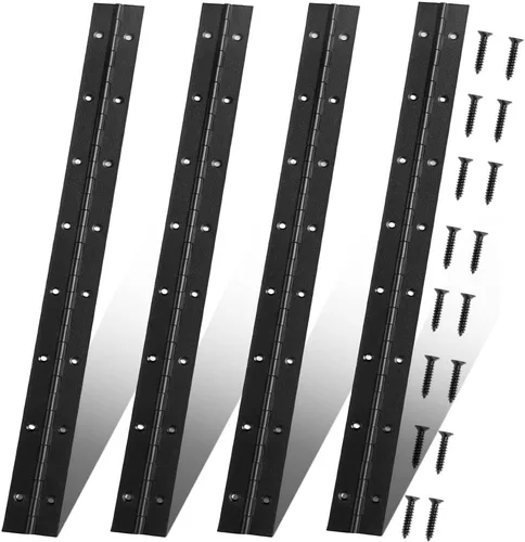 Miniatura 9 de Paquete de 8 bisagras para piano de 8 pulgadas, bisagra continua resistente con agujeros para gabinetes, barcos, puertas marinas, acero inoxidable