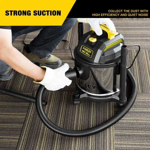 Miniatura 2 de STANLEY Aspiradora húmeda y seca de 4 galones, soplador de vacío 3 en 1 de 4 picos HP de acero inoxidable con potente succión, aspiradora para lugar
