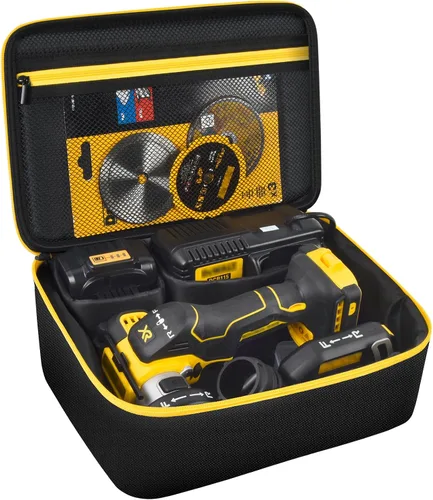 Miniatura 4 de Funda para compresor de aire compatible con el inflador de neumáticos DEWALT 20V MAX + bolsa compatible con la herramienta de corte DEWALT 20V MAX