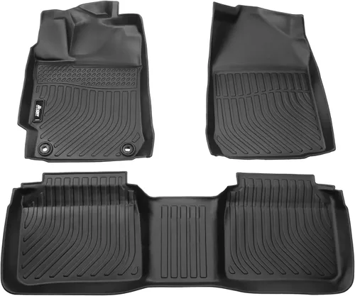 Miniatura 25 de FREEMOTOR802 Compatible con Ford Maverick 2.5L híbrido 2022-2025, alfombrillas de piso negras moldeadas en 3D, protección para 1ª y 2ª fila