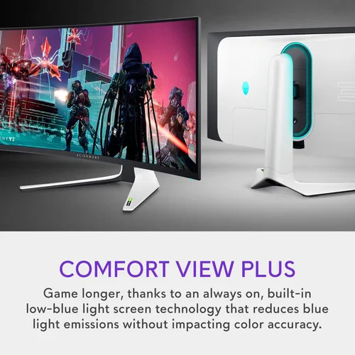 Miniatura 2 de Alienware - Monitor curvado para juegos Quantom Dot-OLED AW3423DW de 34.18 pulgadas, 3440 x 1440 píxeles a 175 Hz, curvatura 1800R, verdadero 0.1 ms