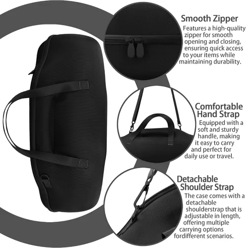 Miniatura 5 de co2CREA Funda de viaje rígida de repuesto para altavoz Bluetooth portátil impermeable JBL Boombox 4 (funda negra)