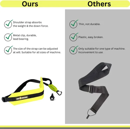 Miniatura 6 de Good Vibrations Correa recortadora de cuerda Zero Gravity con sistema Bungee Pro-X, almohadilla de hombro contorneada, ajuste universal