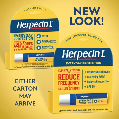 Miniatura 8 de Herpecin L - Bálsamo labial en barra con SPF30 y lisina; protege y trata el herpes labial y ampollas de fiebre, labios agrietados, 0.1 onzas
