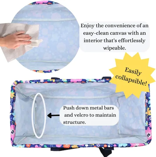Miniatura 9 de NGIL Bolsa de comestibles reutilizable extra grande plegable de gran tamaño para comestibles, almacenamiento, picnic, playa, Bronco-negro occidental