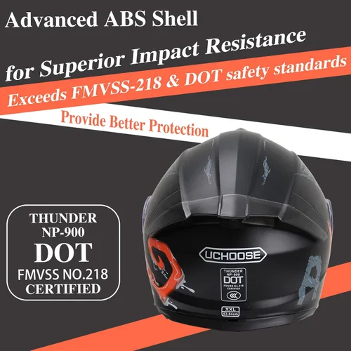 Miniatura 3 de Casco modular de motocicleta para hombres y mujeres, casco de motocicleta abatible de doble visera, aprobado por DOT, casco de cara completa