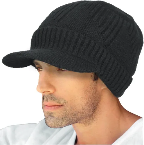 Miniatura 22 de Dahlia Gorro para hombre con visera - lana, sombrero de invierno con borde, forro polar