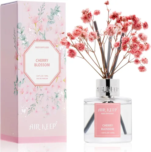 Miniatura 37 de Airkeep Juego de difusor de junco, 3.38 onzas líquidas (3.4 fl oz), difusor de aceite de niebla marina y sal marina con 8 varillas de caña, difusor