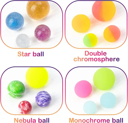 Miniatura 3 de Pllieay Bolas inflables para niños, paquete de 16 unidades de varios tamaños surtidos (0.945 in, 1.102 in, 1.260 in, 1.654 in) para recuerdos