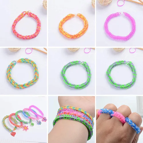 Miniatura 5 de JIYAKO Kit de Pulsera de Banda de Goma de 11000+, Kit de Pulsera de Amistad, Kit de Fabricación de Pulseras de Telar, 28