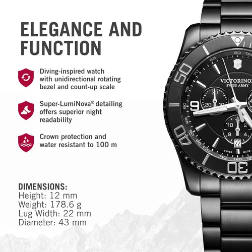 Miniatura 2 de Victorinox Reloj Maverick Chrono Black Edition - Reloj de pulsera atemporal