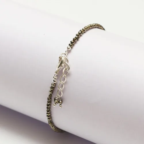Miniatura 54 de Gempires - Pulseras de cuentas de piedras preciosas hechas a mano, ligeras, de cristal, para uso diario, hipoalergénicas, de 8 pulgadas, chapadas