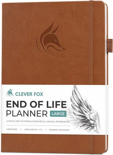 Miniatura 26 de Clever Fox Planificador de fin de vida - Organizador de arreglos finales para beneficiarios, preparación de testamentos, últimos deseos y Negro