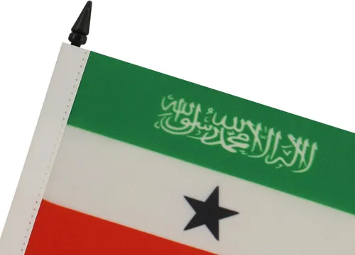 Miniatura 41 de AZ FLAG Sierra Leone Bandera de mesa 5'' x 8'' - Bandera de escritorio de Sierra Leona 21 x 14 cm - Bastón y base de plástico negro