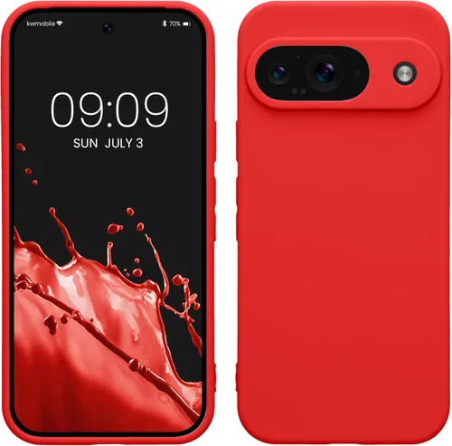 Miniatura 116 de kwmobile Funda compatible con Google Pixel 9 Pro - Funda protectora delgada de TPU para teléfono - Acabado mate suave - Negro mate