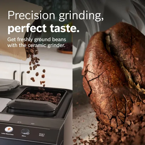 Miniatura 8 de Bosch 500 Series Máquina espresso y de café completamente automática – Panel de control táctil, manguera de leche, molinillo de cerámica, utiliza