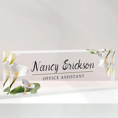 Miniatura 46 de Placa de nombre de escritorio personalizada, placas de identificación acrílicas personalizadas para escritorio, accesorio de oficina para mujeres