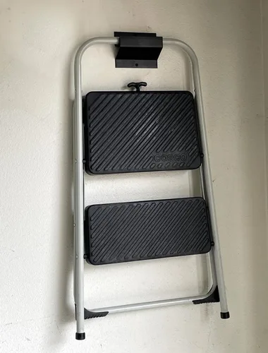 Miniatura 4 de Colgador de escalera de montaje en pared Tetra-Teknica GMH-02-2P para garaje, multifuncional para escaleras de pasos, carretillas y otras