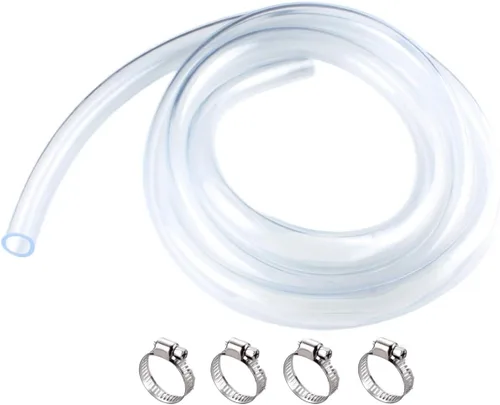Miniatura 8 de Tubo de PVC de 1 pulgada de diámetro interior x 1-1/4 pulgadas de diámetro exterior - Tubo de vinilo transparente de 10 pies con 4 abrazaderas