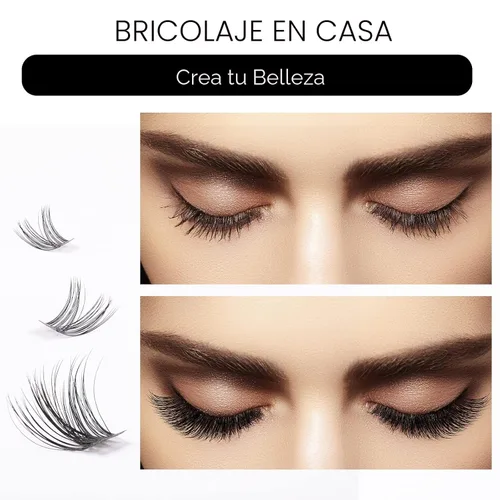 Miniatura 5 de Extensiones de pestañas en racimo, 72 racimos de pestañas individuales, extensiones de pestañas postizas, kit de extensión de pestañas para colocar