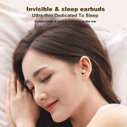 Miniatura 2 de Xmenha Auriculares invisibles para dormir de lado, inalámbricos pequeños y invisibles para pequeños canales auditivos, mini auriculares ocultos