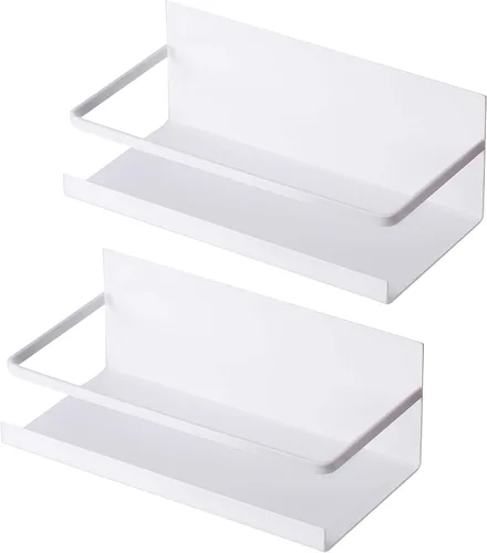 NHZ Estante magnético para especias, refrigerador magnético para especias, estante magnético, estantes metálicos para refrigerador con imanes extra