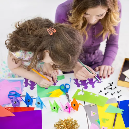 Miniatura 7 de 100 piezas de sujetadores de papel de latón, sujetadores redondos, mini clavos de metal para niños, manualidades, manualidades, proyecto escolar