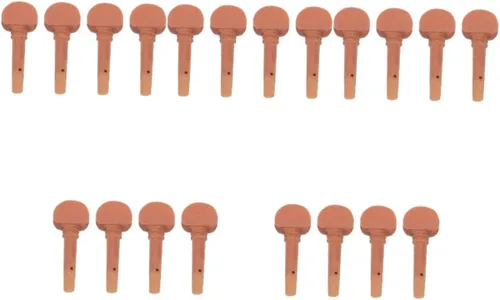 Toyvian 20 piezas de afinadores de violín afinación de violín clavija puente de violín 4/4 pastilla de violín de madera, clavijas de tuba,