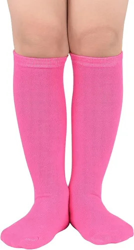 American Trends Calcetines deportivos para niños y niñas, a rayas, hasta la rodilla, para fútbol, béisbol, sóftbol, para niñas pequeñas