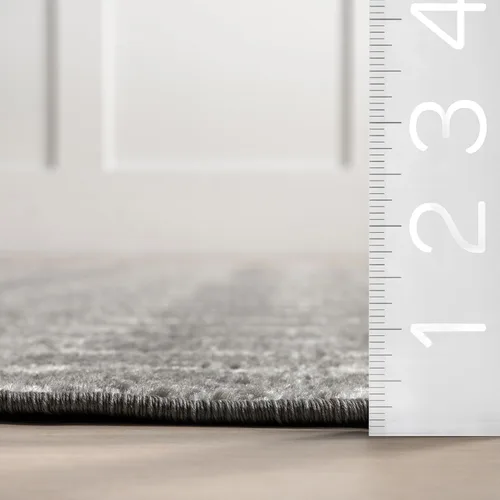 Miniatura 2 de nuLOOM Alfombra decorativa Blythe marroquí, 2 'x 3', gris oscuro
