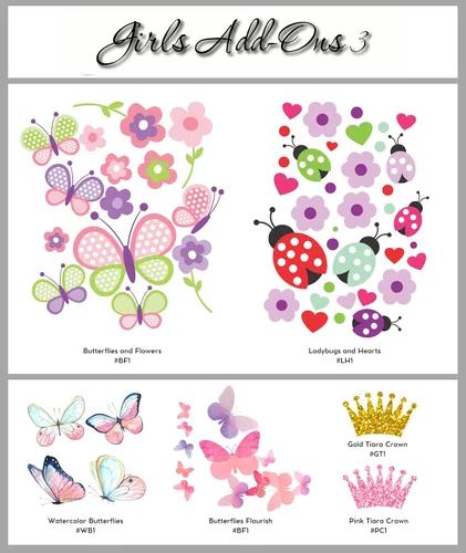 Miniatura 6 de Calcomanía de pared con nombre y inicial para niñas, decoración de pared, personalizada, decoración, guardería, dormitorio, además de calcomanía