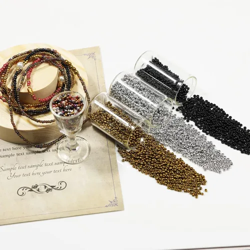 Miniatura 3 de 12/0 cuentas de semillas de vidrio alrededor de 15600 piezas, 24 colores de 0.079 pulgadas, kit de cuentas de semillas sueltas para hacer pulseras
