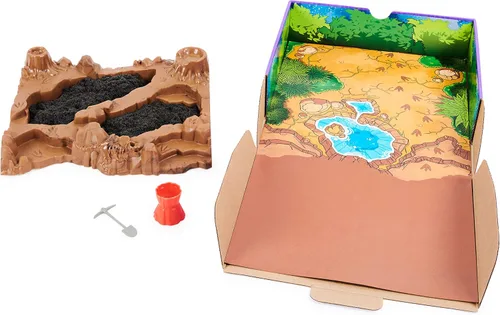 Miniatura 5 de Kinetic Sand, Dino Dig - Juego con 10 huesos de dinosaurio ocultos, juguetes sensoriales de arena para niños de 6 años en adelante