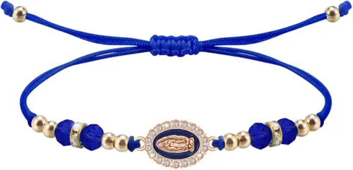 Miniatura 11 de Pulsera Virgen María con cordón ajustable Nuestra Señora de Guadalupe Pulsera de cuentas de cristal