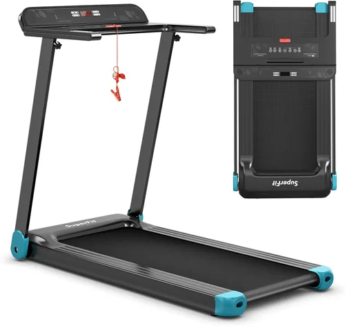 Miniatura 12 de GYMAX Caminadora plegable, máquina de correr de instalación gratuita de 3.0 HP con altavoz Bluetooth, monitor de pantalla táctil HD, control Negro