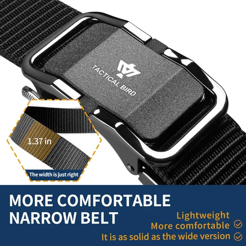 Miniatura 6 de Cinturón de nailon para hombre, cinturones tácticos, cinturón de lona transpirable con hebilla