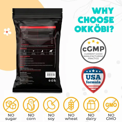 Miniatura 5 de Probióticos masticables para perros, 60 piezas, apoyo para la salud digestiva e intestinal, masticables probióticos para perros con enzimas e