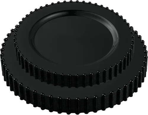 Miniatura 19 de Plasticpro - Juego de platos combinados de 32 piezas de plástico para cena, platos desechables de plástico elegantes y resistentes para fiestas de 7