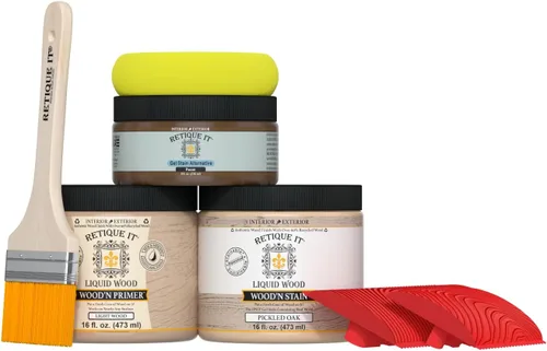 Miniatura 98 de Retique It Kit multiusos con acabado de madera - GO Beyond de madera falsa con imprimación a base de madera líquida pintable y tinte de gel - 60