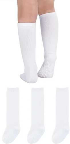 Zando Calcetines de fútbol para niños, calentadores de piernas, calcetines largos con volantes, calcetines para bebés recién nacidos, calcetines