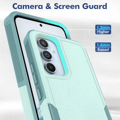 Miniatura 162 de Jeylly Compatible con Samsung Galaxy A22 5G Funda, Funda Samsung A22 5G con 2pcs protectores de pantalla de vidrio templado