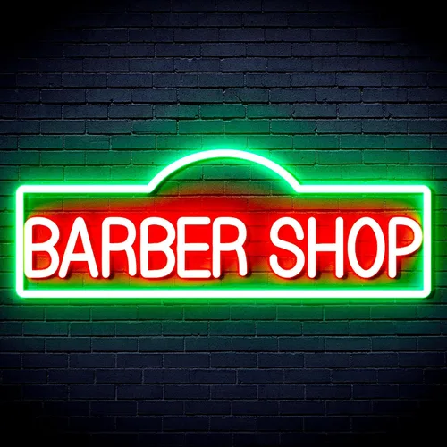 Miniatura 29 de ADVPRO Señal de neón LED de silicona flexible de Barber Shop - rojo y azul - st16s42-fnu0358-rb