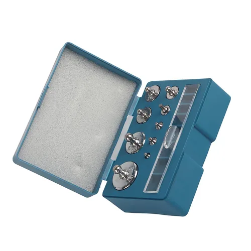 Miniatura 7 de Juego de pesas a escala para calibración de joyas, de precisión 17x 211.1g 10 mg a 100 g, de bolsillo