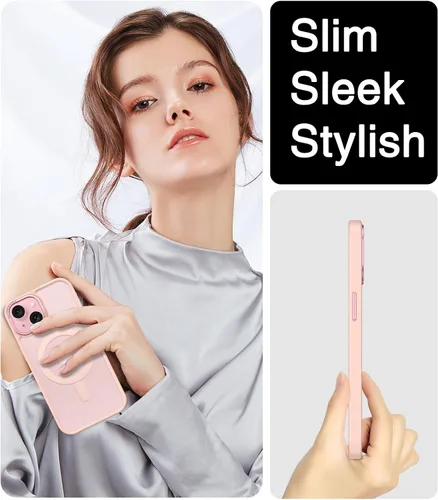 Miniatura 9 de BENTOBEN Funda para iPhone 15, funda para iPhone 15 compatible con MagSafe, funda magnética mate translúcida a prueba de golpes para mujeres
