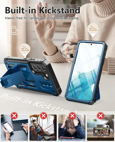 Miniatura 3 de SOiOS Funda protectora para Samsung Galaxy S22: protección de grado militar a prueba de caídas con soporte Resistente a prueba de golpes TPU mate